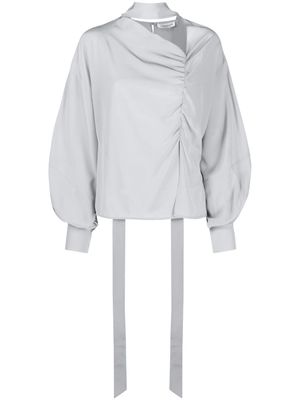 Victoria Beckham blouse à col bateau - Gris