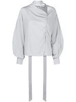 Victoria Beckham blouse à col bateau - Gris - thumbnail