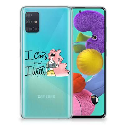 Samsung Galaxy A51 Telefoonhoesje met Naam i Can Samsung Galaxy A51 Telefoonhoesje met Naam i Can