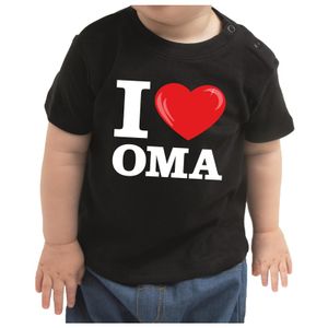 I love oma cadeau t-shirt zwart peuter jongen/meisje