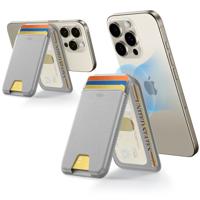 Classic Magnetic Wallet Stand for 5 cards - Grey