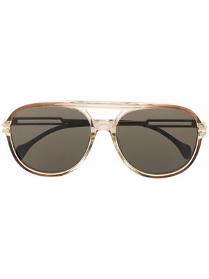 Gucci Eyewear lunettes de soleil GG1104 à monture pilote - Tons neutres