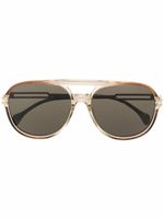 Gucci Eyewear lunettes de soleil GG1104 à monture pilote - Tons neutres