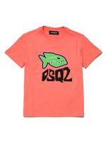 DSQUARED2 KIDS t-shirt en coton à logo imprimé - Orange