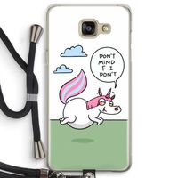 Unicorn: Samsung Galaxy A5 (2016) Transparant Hoesje met koord