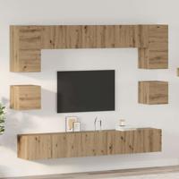 Tv-meubelset 8 pcs artisanaal eikenkleurig 100 x 30 x 30 cm