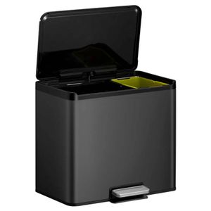 EKO Essential Recycler pedaalemmer afvalscheider - 20 + 9L - zwart