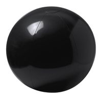Opblaasbare strandbal extra groot plastic zwart 40 cm - Strandballen - thumbnail