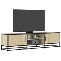 Tv-meubel 160x35x41 cm bewerkt hout metaal sonoma eikenkleurig