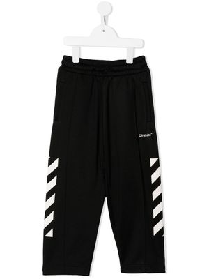 Off-White Kids pantalon de jogging à imprimé Off Helvetica - Noir