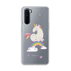 Regenboog eenhoorn: OnePlus Nord Transparant Hoesje