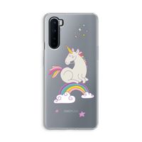 Regenboog eenhoorn: OnePlus Nord Transparant Hoesje