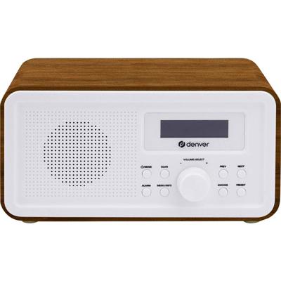 Denver DAB-30DW Dark Wood Radio DAB+, VHF (FM) Wekfunctie Hout-bruin (zijdemat)