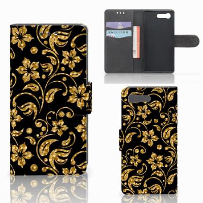Sony Xperia X Compact Hoesje Gouden Bloemen Sony Xperia X Compact Hoesje Gouden Bloemen