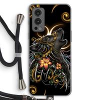 Huilende Wolf: OnePlus Nord 2 5G Transparant Hoesje met koord
