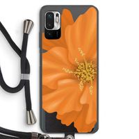 Orange Ellila flower: Xiaomi Redmi Note 10 5G Transparant Hoesje met koord