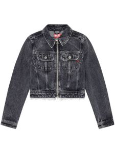 Diesel veste en jean De-Slimmy-Z-S à coupe crop - Noir