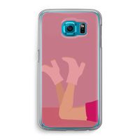 Pink boots: Samsung Galaxy S6 Transparant Hoesje