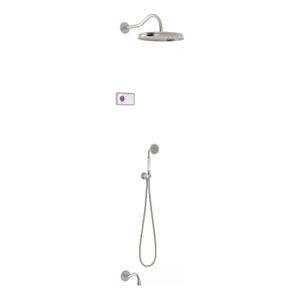 Regendouche set electronisch Tres Shower Technology Classic | Inbouw | Thermostaatkraan | 3-weg | Vintage | RVS look