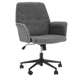 HOMCOM kantoorstoel met kantelfunctie draaistoel stoel voor kantoor aan huis in hoogte verstelbare bureaustoel ergonomisch 360Â° zwenkwielen