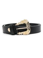 Versace Jeans Couture ceinture en cuir à boucle baroque - Noir - thumbnail