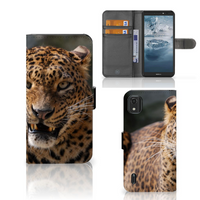 Nokia C2 2nd Edition Telefoonhoesje met Pasjes Luipaard