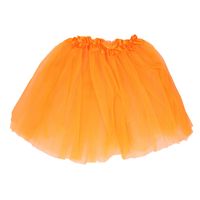 Supporters verkleed rokje tutu oranje voor dames one size - Verkleedattributen - thumbnail