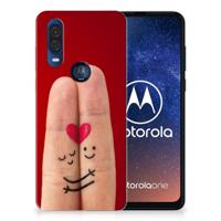 Motorola One Vision | Sillicone Back Cover | Liefde - Origineel Romantisch Cadeau