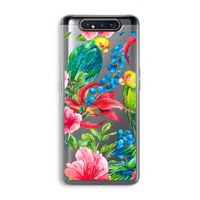 Papegaaien: Samsung Galaxy A80 Transparant Hoesje