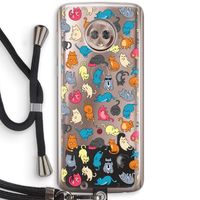 Kleurrijke katten: Motorola Moto G6 Transparant Hoesje met koord