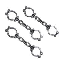 Handboeien gevangene/boef ketting - 3x stuks - plastic - 45 cm - Carnaval Halloween verkleed boeien - thumbnail
