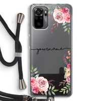 Rozen: Xiaomi Redmi Note 10 Pro Transparant Hoesje met koord