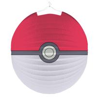 Amscan Pokemon lampion - D25 cm - rood/wit - papier   -