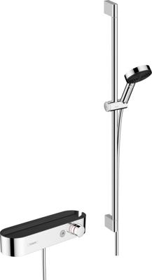 Hansgrohe Pulsify Select S doucheset 105 3jet Activation met handdouche, thermostaat, glijstang 90cm, schuifstuk en doucheslang, chroom