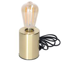 Tafellamp Goud - metaal - IP20 schakelaar - 7.5 x 7.5 x 10 cm - inclusief LED Retro lamp