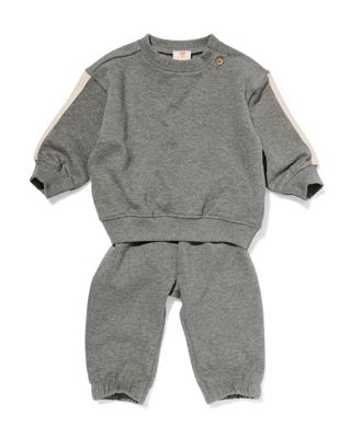 HEMA Baby kleding sweatset grijs (grijs)