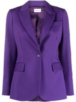 P.A.R.O.S.H. blazer en laine vierge à simple boutonnage - Violet - thumbnail