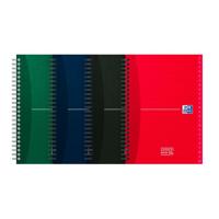Adresboek Oxford Office Essentials A5 72vel dubbelspiraal assorti | 5 stuks