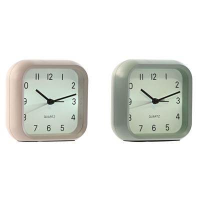 Tafelklok Home ESPRIT Roze Munt (2 Stuks)