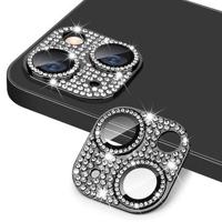 iPhone 15/15 Plus Hat Prince Glitter Camera Lens Beschermer - Zwart - thumbnail