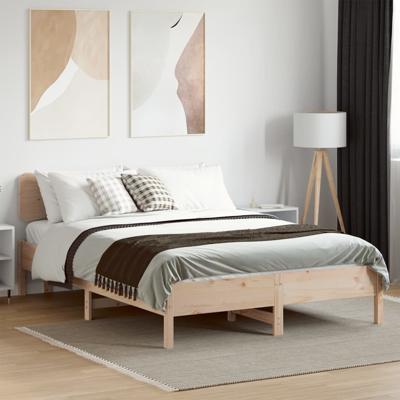 Bedframe zonder matras massief grenenhout 150x200 cm