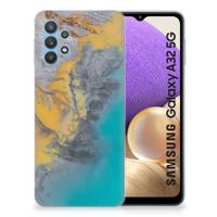 Samsung Galaxy A32 5G | TPU | Siliconen hoesje | Marble Blue Gold