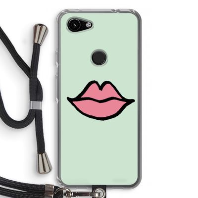 Kusje: Pixel 3a Transparant Hoesje met koord