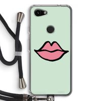 Kusje: Pixel 3a Transparant Hoesje met koord