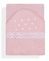 Interbaby badcape Stippen junior 100 cm katoen - thumbnail