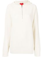 Cashmere In Love hoodie oversize zippé en cachemire - Blanc