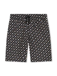 BOSS Kidswear short de bain à motif monogrammé - Noir