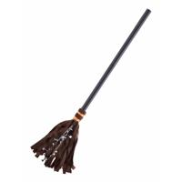 Heksen bezem 86 cm - Halloween verkleed accessoires - kunststof