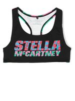 Stella McCartney Kids haut crop à logo imprimé - Noir