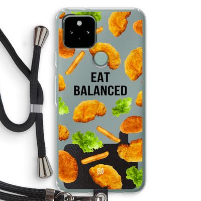 Eat Balanced: Pixel 5 Transparant Hoesje met koord